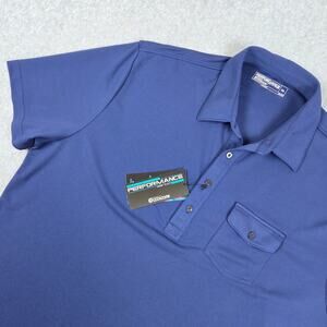 NWT Roundtree & Yorke XL Navy Performance Polo Shirt
